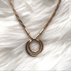 Vintage Double Hoop Necklace